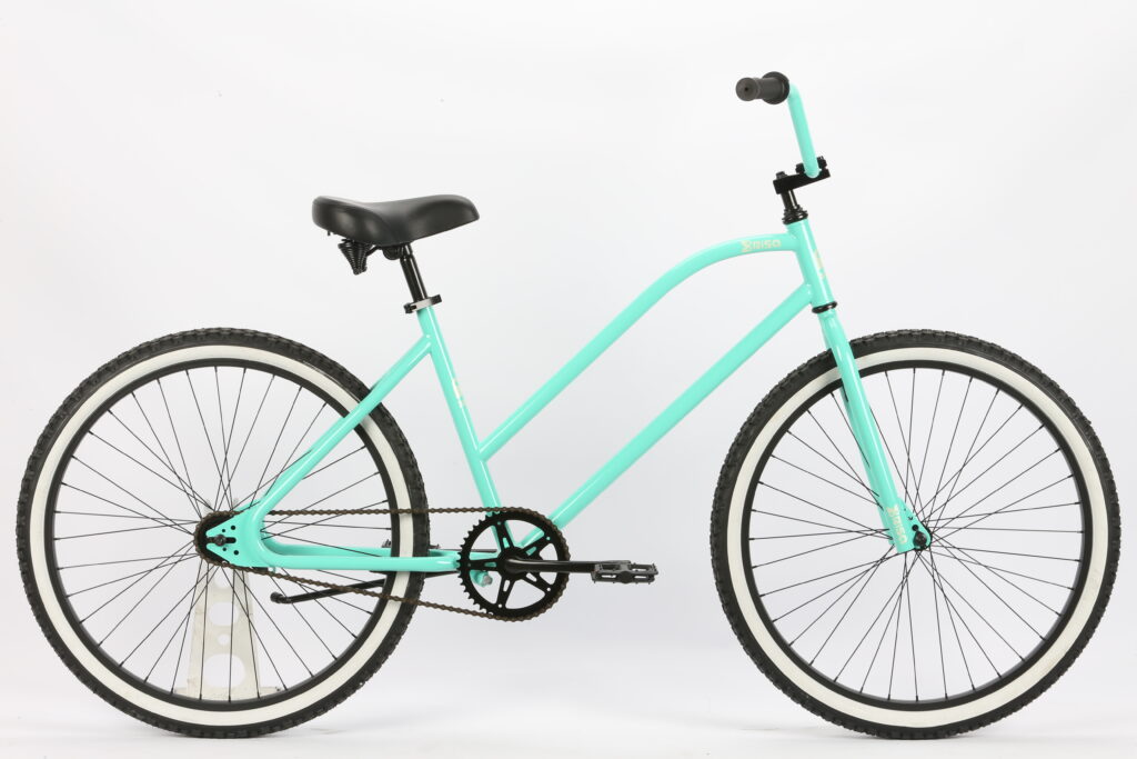 Cruiser step through bike in teal, but only available in black