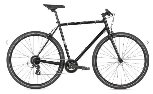 Black Urban Commuter Bike Picture from the side